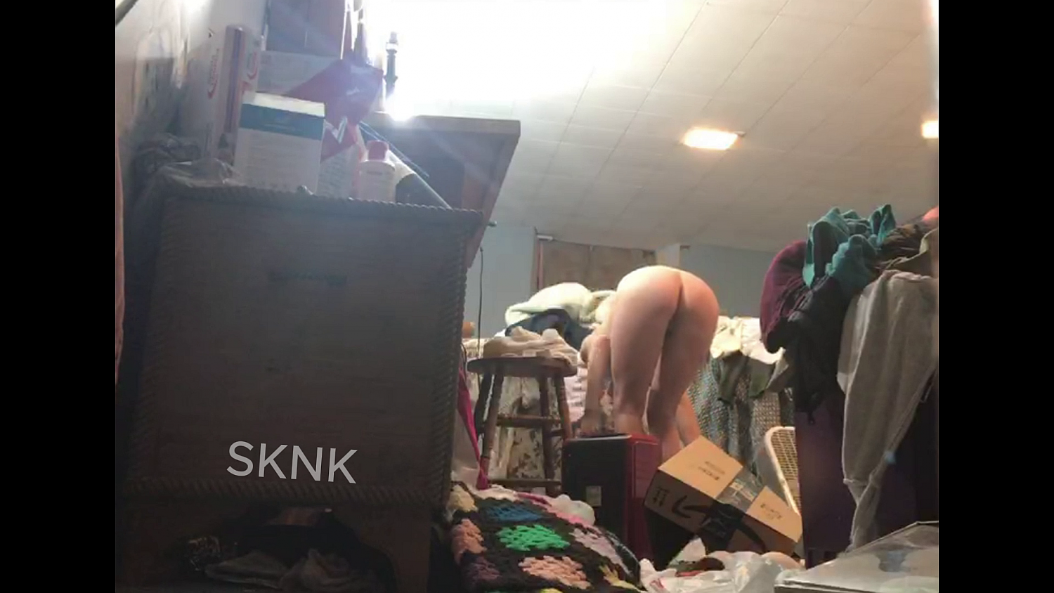 Spying on sexy blonde after shower #G9EeAF9D